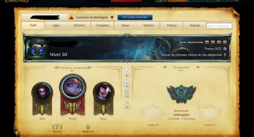 Conta League of Legends no ranked 3/4 borda prata