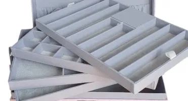 Caixa Organizadora Grande Rosa para Joias e Bijuterias
