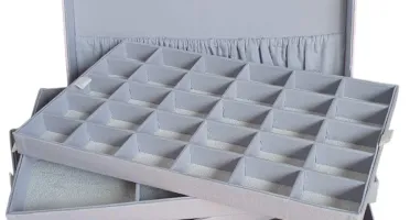 Caixa Organizadora Grande Rosa para Joias e Bijuterias
