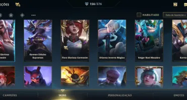 Conta wild rift com 156skins Grão Mestre Todos os Champs