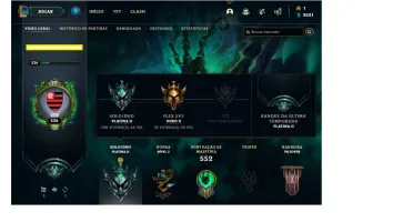 Conta LOL Platina 2 292 skin, todos os champs