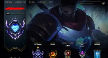 CONTA DIAMANTE 4 COM MAIS DE 100 CAMPEÕES E 92 SKINS