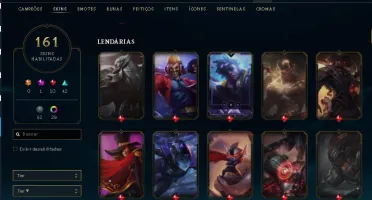 CONTA LOL DIAMANTE// QUASE TODOS CAMPEÕES// 160 SKINS// S5
