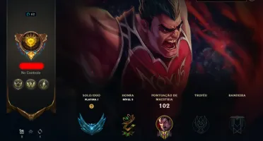 Platina I - LvL 62 - 45 campeões - 20  Skins - 6 Chromas  (F