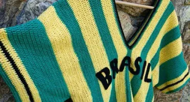 Blusa de Crochê Brasil Copa