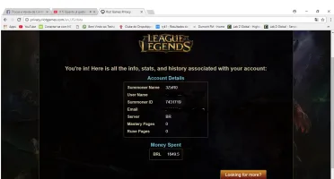 Conta League of Legends