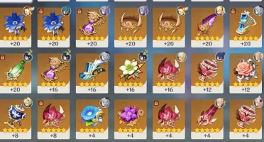 CONTA AR55 KLEE, GANYU, VENTI, KEQINGc1, +5* 10KPRIMO+20ROLL