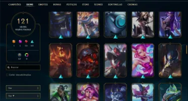 Esmeralda 3 com TODOS os champs e 121 Skins ( ADC / TOP )