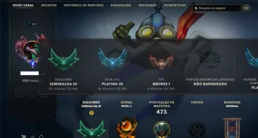 Esmeralda 3 com TODOS os champs e 121 Skins ( ADC / TOP )