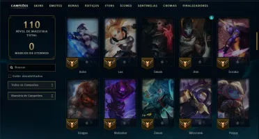 Unranked com 85 Champs e 7 Skins