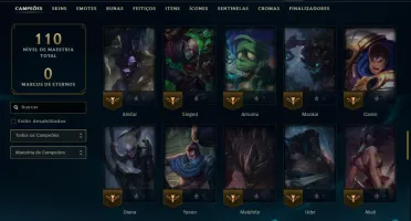 Unranked com 85 Champs e 7 Skins
