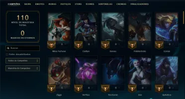 Unranked com 85 Champs e 7 Skins