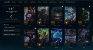 Unranked com 85 Champs e 7 Skins