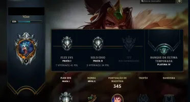 Conta LV 236 Platina Season Passada 46 Skins