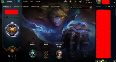 Vendo conta lvl 221, 84 skins, todos campeões, 12.779 azul,