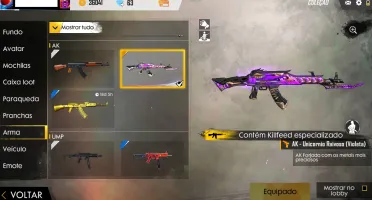 Free fire conta Gemada