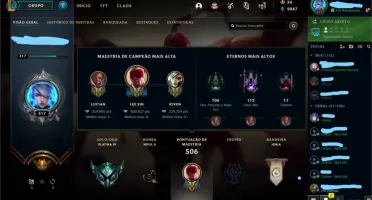 Conta platina 4 /WILD RIFT PLATINA 2 180 skin tds campeões