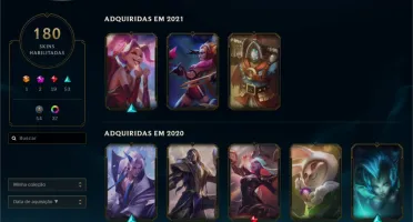 Conta platina 4 /WILD RIFT PLATINA 2 180 skin tds campeões