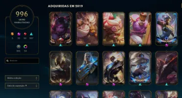Conta league of legends coleção