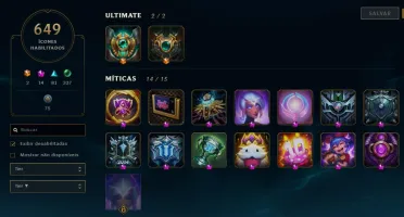 Conta league of legends coleção