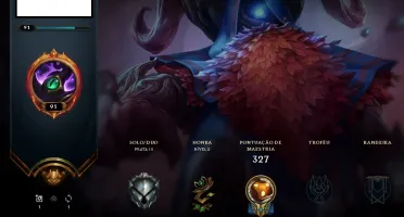Conta com Oriana Vitoriosa, 105 skins e 98 champs