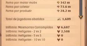 Conta de Albion com 450+ dias de premio e mais 200m.