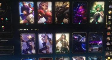 CONTA LOL BARATA LV 73 MUITAS SKINS E CHAMPS