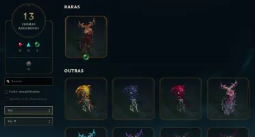 Conta LoL 137 Campeões e 120 Skins (3 vitoriosas 1 hextec)