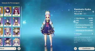 Genshin - Shogun + Ayaka + atlas celestial + orações perdida