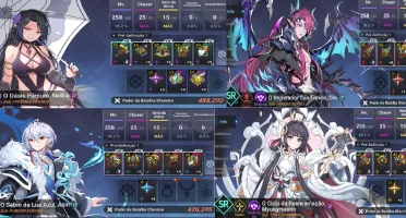 VConta Grand Chase Mobile + Elesis S e Arme S + Trajes