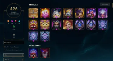 Conta LoL MESTRE 499 skins+cromas