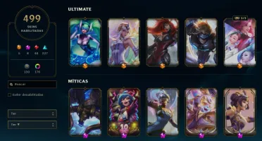 Conta LoL MESTRE 499 skins+cromas