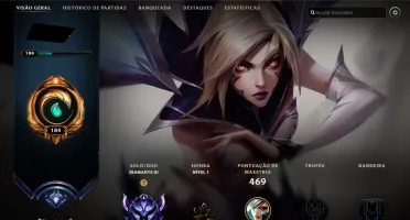 Conta lol diamante 3, 136 skins, todos champs