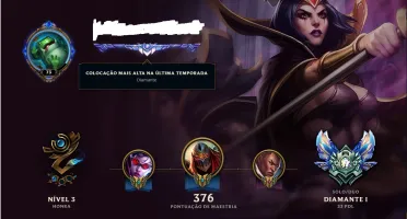Conta lol diamante 1 com ryze triunfante