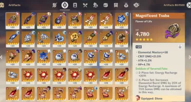 Genshin Impact Ar56 / 7X5★/ Eula + Signature / 6 Armas 5★