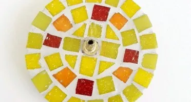 Porta Incenso Mosaico Gaudi Amarelo