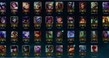 conta diamante v, 53 campeões e 23 skins