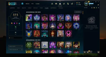 Conta LoL Lv 218 Ex Diamante 400 Skins - League of Legends -