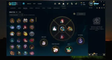 Conta LoL Lv 218 Ex Diamante 400 Skins - League of Legends -