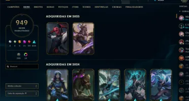 Conta LVL 557 e 949 skins
