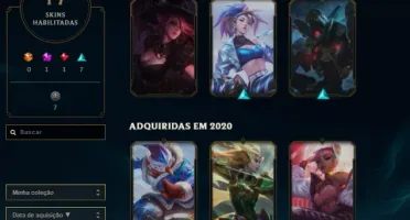 CONTA LEAGUE OF LEGENDS PLATINA IV (EMAIL) & VARIAS SKINS