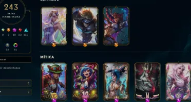 conta lol recheada de skin full acesso