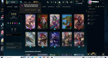 Conta no LEAGUE OF LEGENDS com 300 skins
