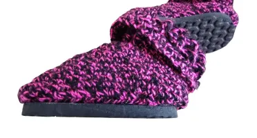 Pantufa de Lã Infantil Pink Mescla 18