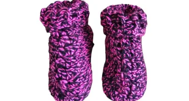 Pantufa de Lã Infantil Pink Mescla 18