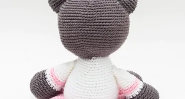Ursa de Saia Rosa em Amigurumi