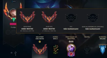 Conta Lol Grão-Mestre Handlvl Season 2 72,1% de WR