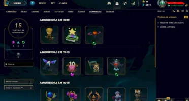 conta lol com 101 skins