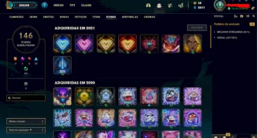 conta lol com 101 skins