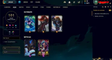 conta lol com 101 skins